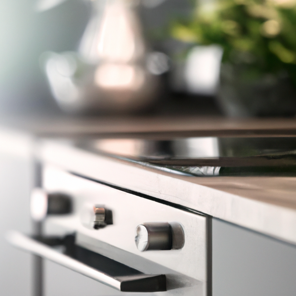 Bright, modern kitchen with natural light and green plants